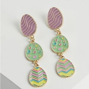 🆕️🐣🥚 TORRID PASTEL EASTER EGG LINEAR DROP EARRING🥚 🐣